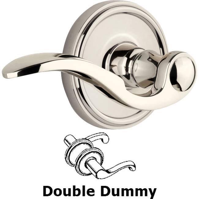 Grandeur Double Dummy Georgetown Rosette with Bellagio Left Handed Lever in Polished Nickel
