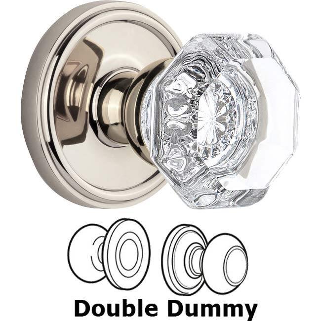Grandeur Double Dummy Set - Georgetown Rosette with Chambord Knob in Polished Nickel