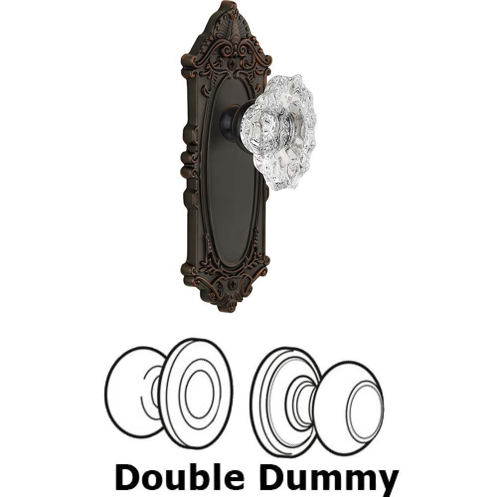 Grandeur Double Dummy Set - Grande Victorian Plate with Crystal Biarritz Knob in Timeless Bronze