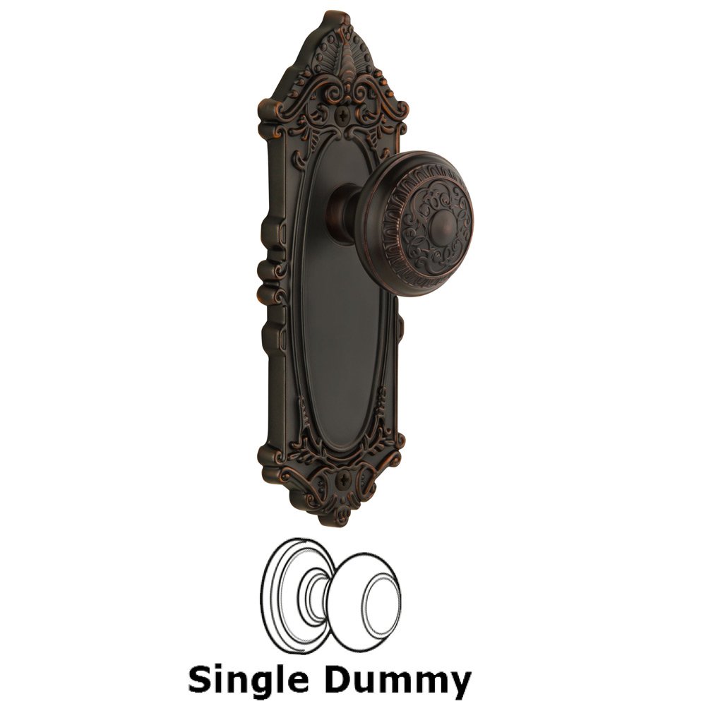Grandeur Grandeur Grande Victorian Plate Dummy with Windsor Knob in Timeless Bronze