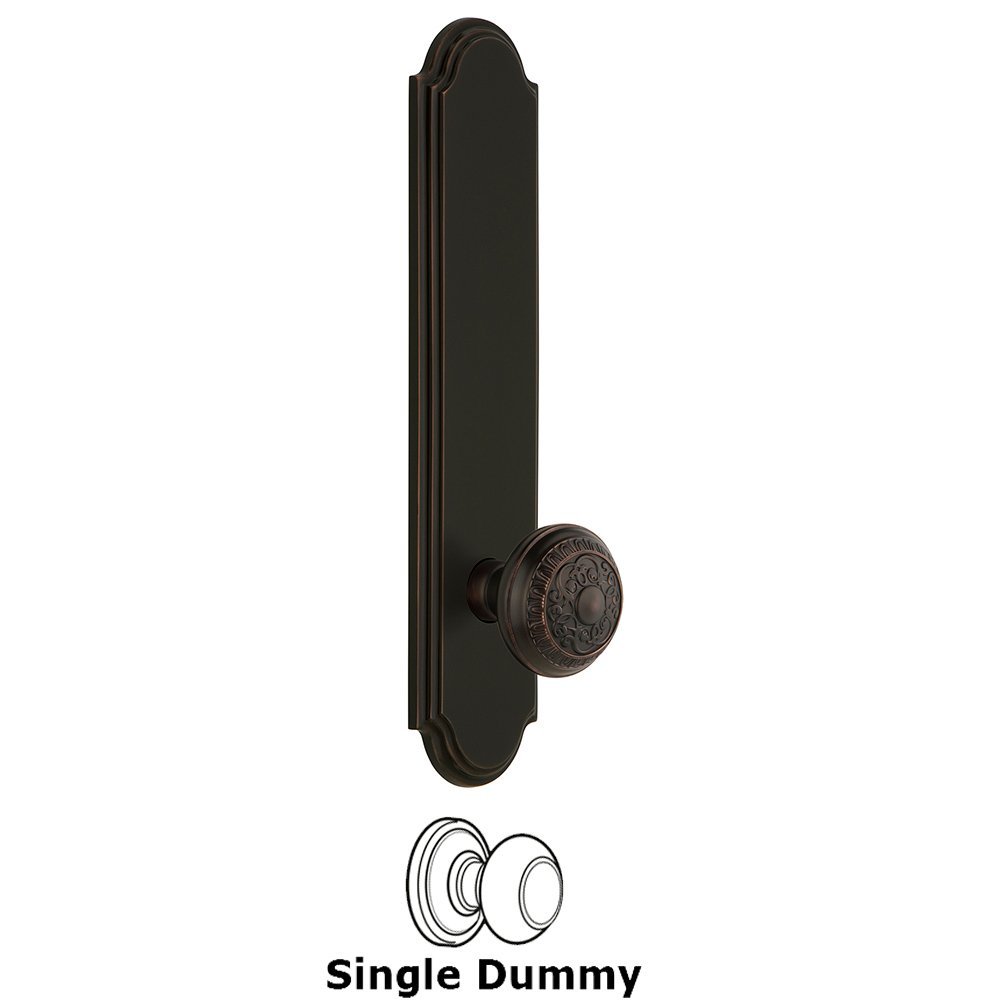 Grandeur Tall Plate Dummy with Windsor Knob in Timeless Bronze