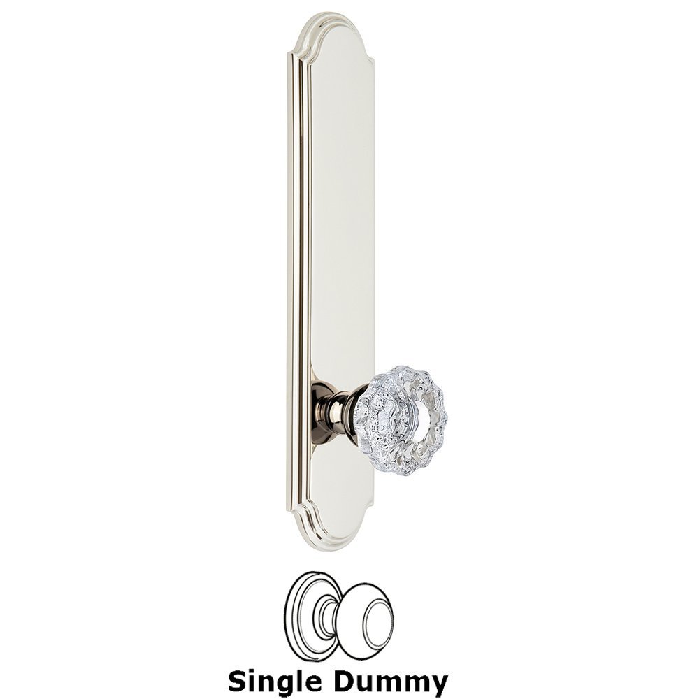 Grandeur Tall Plate Dummy with Versailles Knob in Polished Nickel