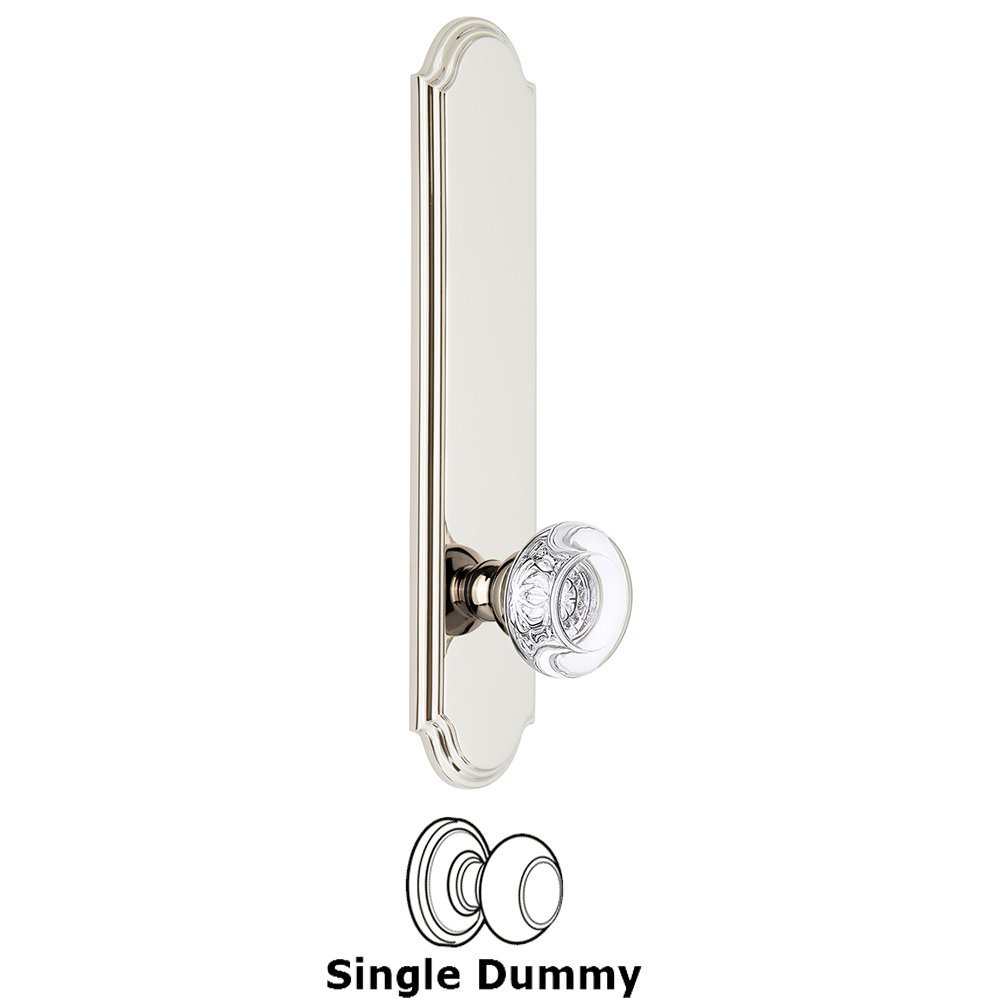 Grandeur Tall Plate Dummy with Bordeaux Knob in Polished Nickel