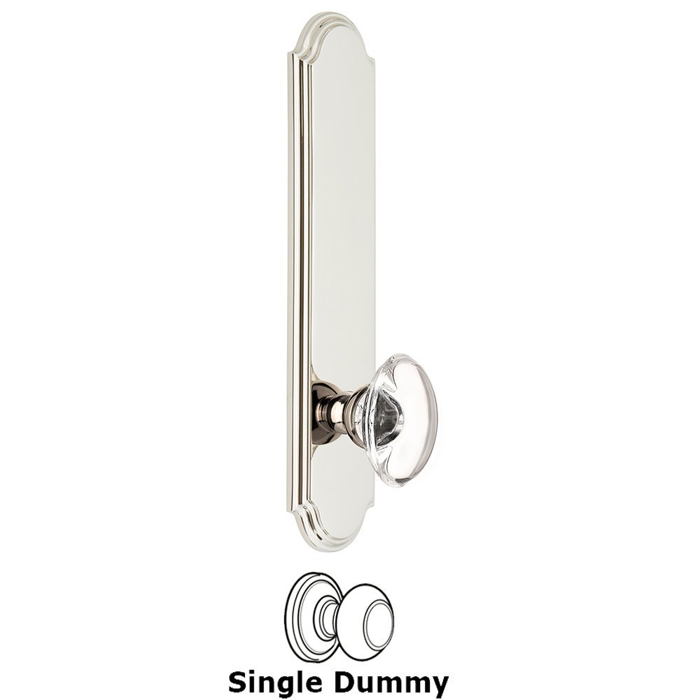 Grandeur Tall Plate Dummy with Provence Knob in Polished Nickel