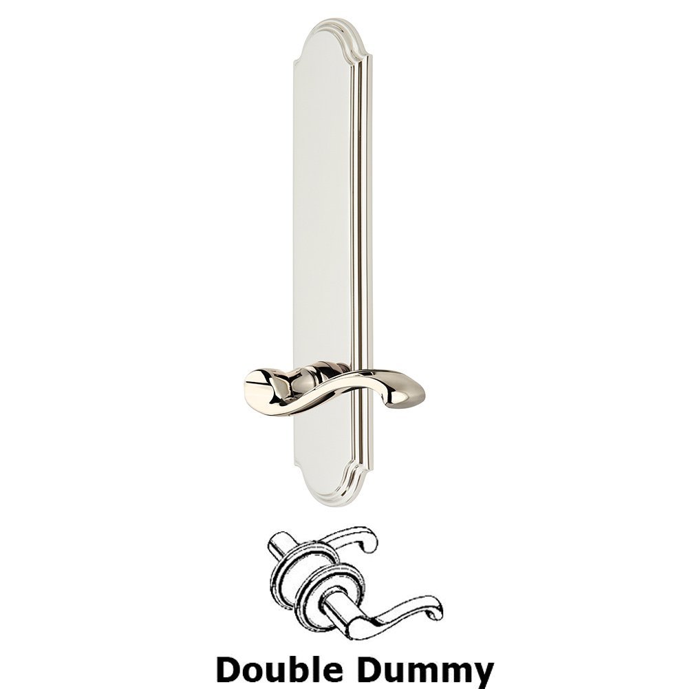 Grandeur Tall Plate Double Dummy with Portofino Lever in Polished Nickel