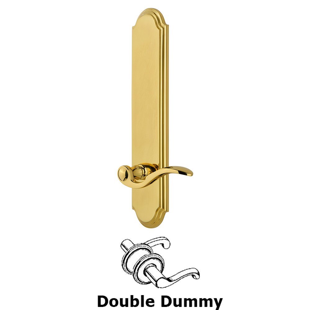 Grandeur Tall Plate Double Dummy with Bellagio Lever in Polished Brass