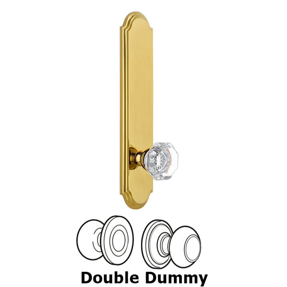 Grandeur Tall Plate Double Dummy with Chambord Knob in Lifetime Brass