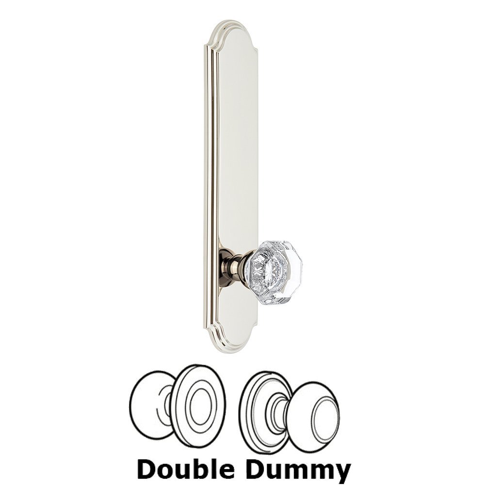 Grandeur Tall Plate Double Dummy with Chambord Knob in Polished Nickel