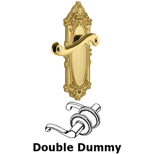 Grandeur Grandeur Grande Victorian Plate Double Dummy with Newport Lever in Polished Brass
