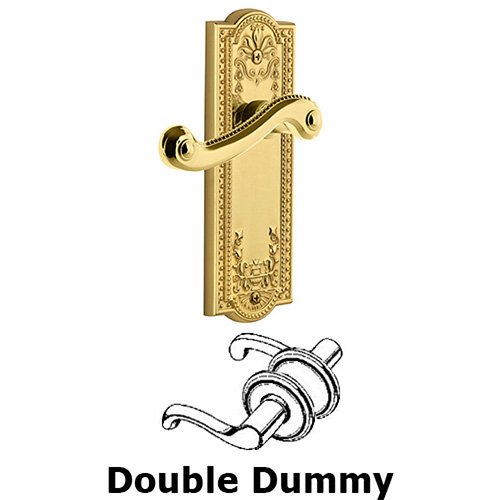 Grandeur Double Dummy Parthenon Plate with Newport Right Handed Lever in Polished Brass