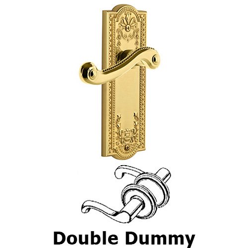 Grandeur Double Dummy Parthenon Plate with Newport Right Handed Lever in Lifetime Brass