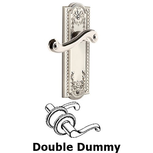 Grandeur Double Dummy Parthenon Plate with Newport Right Handed Lever in Polished Nickel