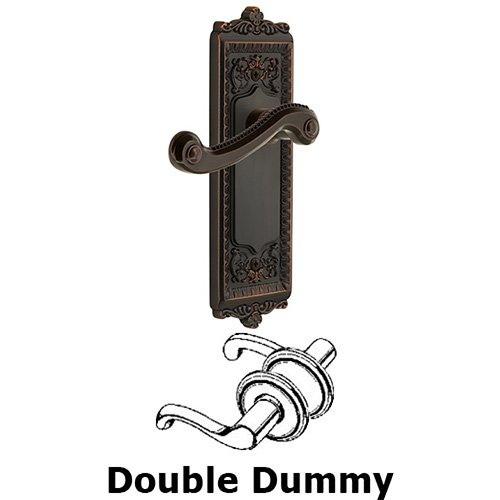Grandeur Double Dummy Windsor Plate with Left Handed Newport Lever in Timeless Bronze