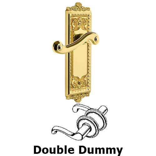 Grandeur Double Dummy Windsor Plate with Right Handed Newport Lever in Lifetime Brass