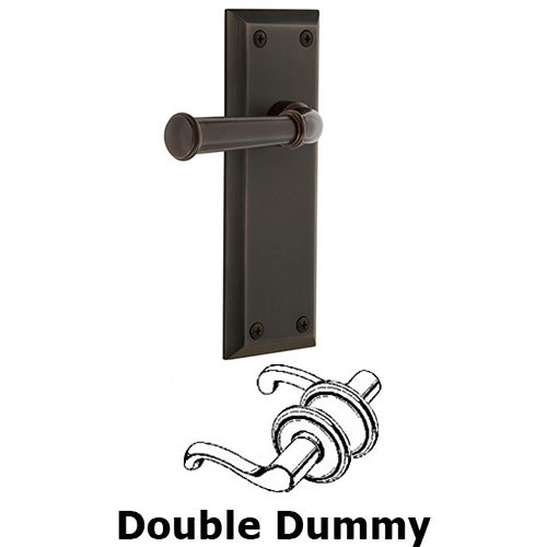 Grandeur Double Dummy Fifth Avenue Plate with Georgetown Left Handed Lever in Timeless Bronze