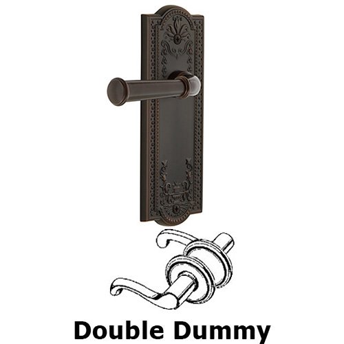 Grandeur Double Dummy Parthenon Plate with Georgetown Left Handed Lever in Timeless Bronze