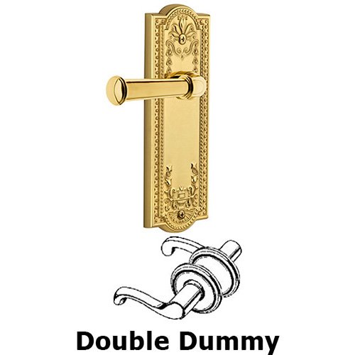 Grandeur Double Dummy Parthenon Plate with Georgetown Left Handed Lever in Lifetime Brass