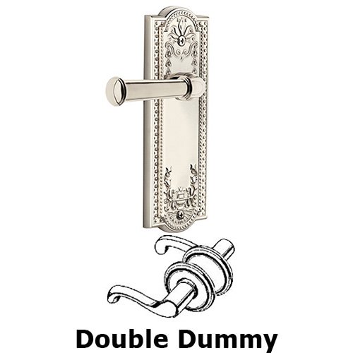 Grandeur Double Dummy Parthenon Plate with Georgetown Right Handed Lever in Polished Nickel
