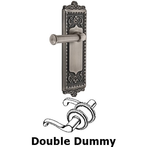 Grandeur Double Dummy Windsor Plate with Right Handed Georgetown Lever in Antique Pewter
