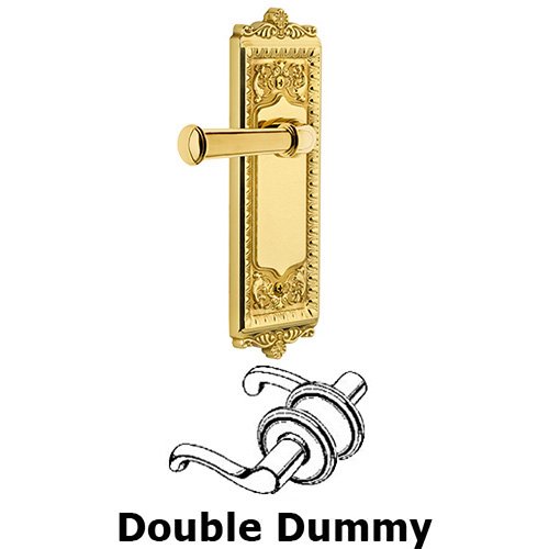 Grandeur Double Dummy Windsor Plate with Right Handed Georgetown Lever in Polished Brass