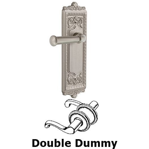 Grandeur Double Dummy Windsor Plate with Right Handed Georgetown Lever in Satin Nickel