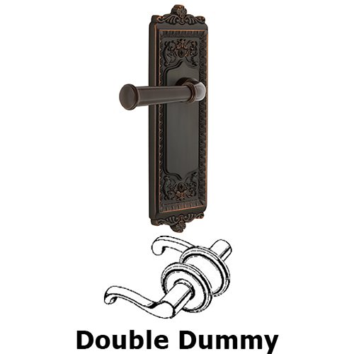 Grandeur Double Dummy Windsor Plate with Right Handed Georgetown Lever in Timeless Bronze