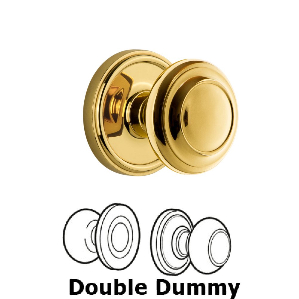 Grandeur Grandeur Georgetown Plate Double Dummy with Circulaire Knob in Polished Brass