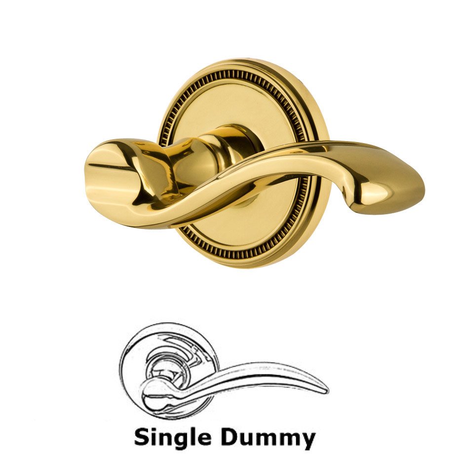 Grandeur Grandeur Soleil Rosette Dummy with Portofino Lever in Polished Brass