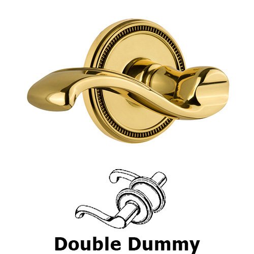 Grandeur Grandeur Soleil Rosette Double Dummy with Portofino Lever in Lifetime Brass