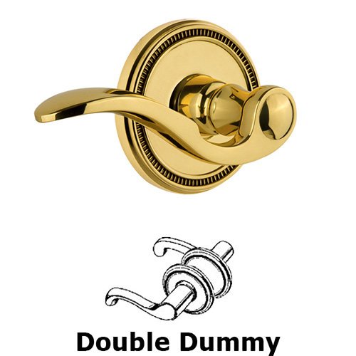 Grandeur Grandeur Soleil Rosette Double Dummy with Bellagio Lever in Polished Brass