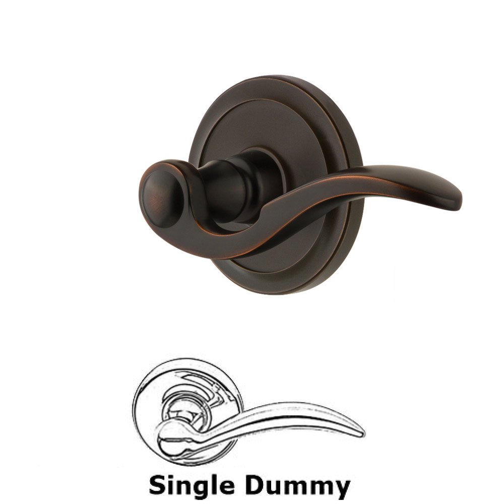 Grandeur Single Dummy Circulaire Rosette with Bellagio Left Handed Lever in Timeless Bronze