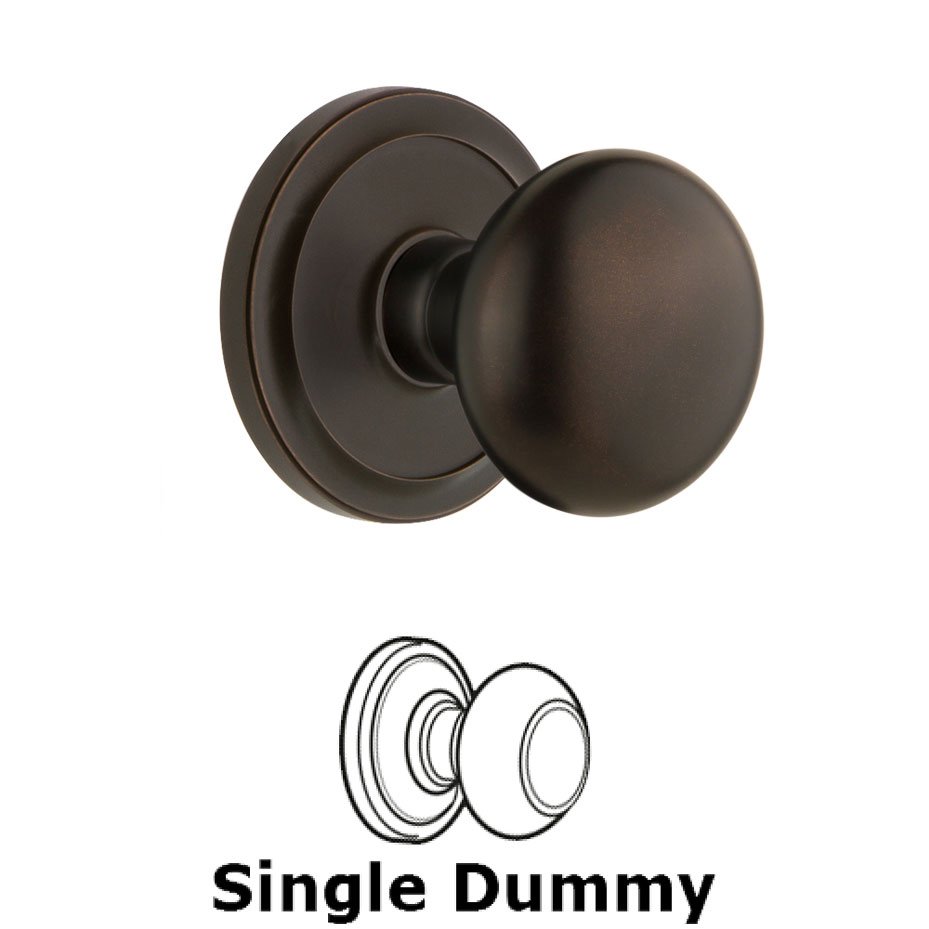 Grandeur Grandeur Circulaire Rosette Dummy with Fifth Avenue Knob in Timeless Bronze