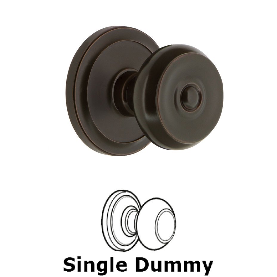 Grandeur Grandeur Circulaire Rosette Dummy with Bouton Knob in Timeless Bronze