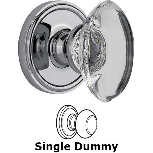 Grandeur Dummy - Georgetown with Provence Crystal Knob in Bright Chrome