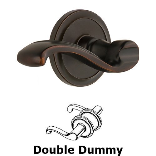 Grandeur Double Dummy Circulaire Rosette with Portofino Right Handed Lever in Timeless Bronze