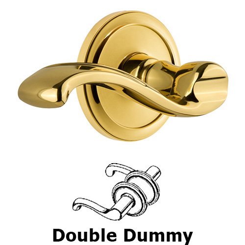 Grandeur Double Dummy Circulaire Rosette with Portofino Right Handed Lever in Lifetime Brass