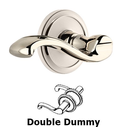 Grandeur Double Dummy Circulaire Rosette with Portofino Right Handed Lever in Polished Nickel