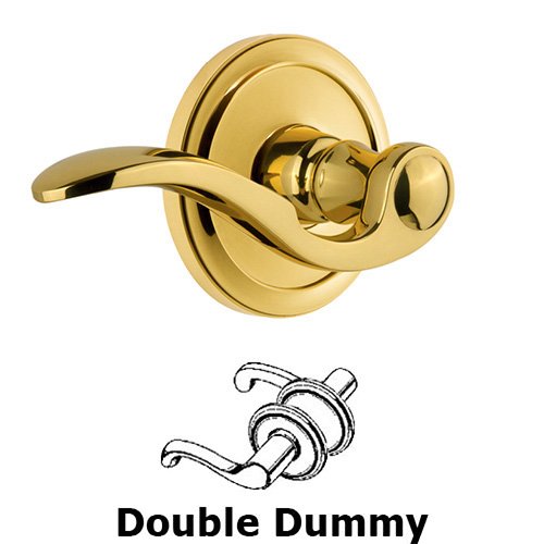 Grandeur Double Dummy Circulaire Rosette with Bellagio Left Handed Lever in Lifetime Brass