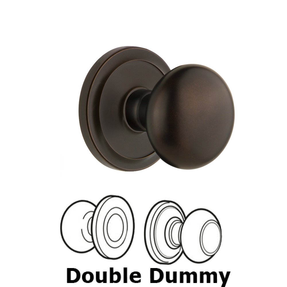 Grandeur Grandeur Circulaire Rosette Double Dummy with Fifth Avenue Knob in Timeless Bronze