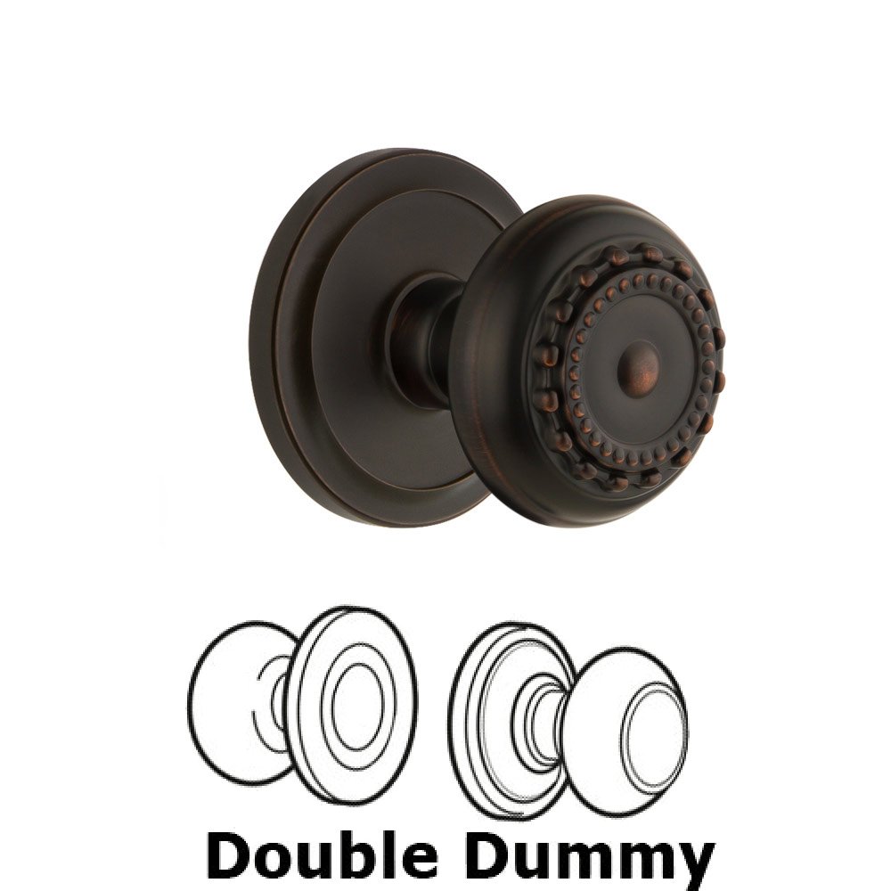Grandeur Grandeur Circulaire Rosette Double Dummy with Parthenon Knob in Timeless Bronze