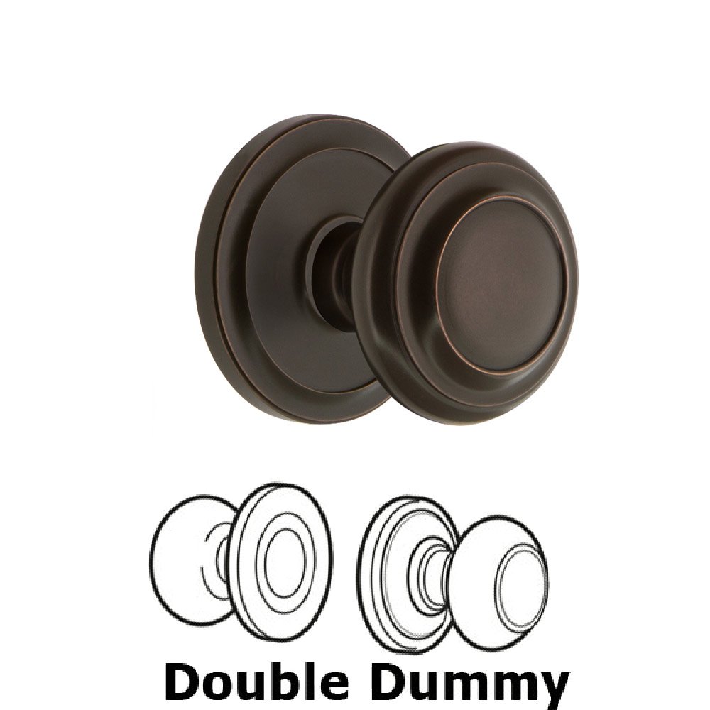 Grandeur Grandeur Circulaire Rosette Double Dummy with Circulaire Knob in Timeless Bronze