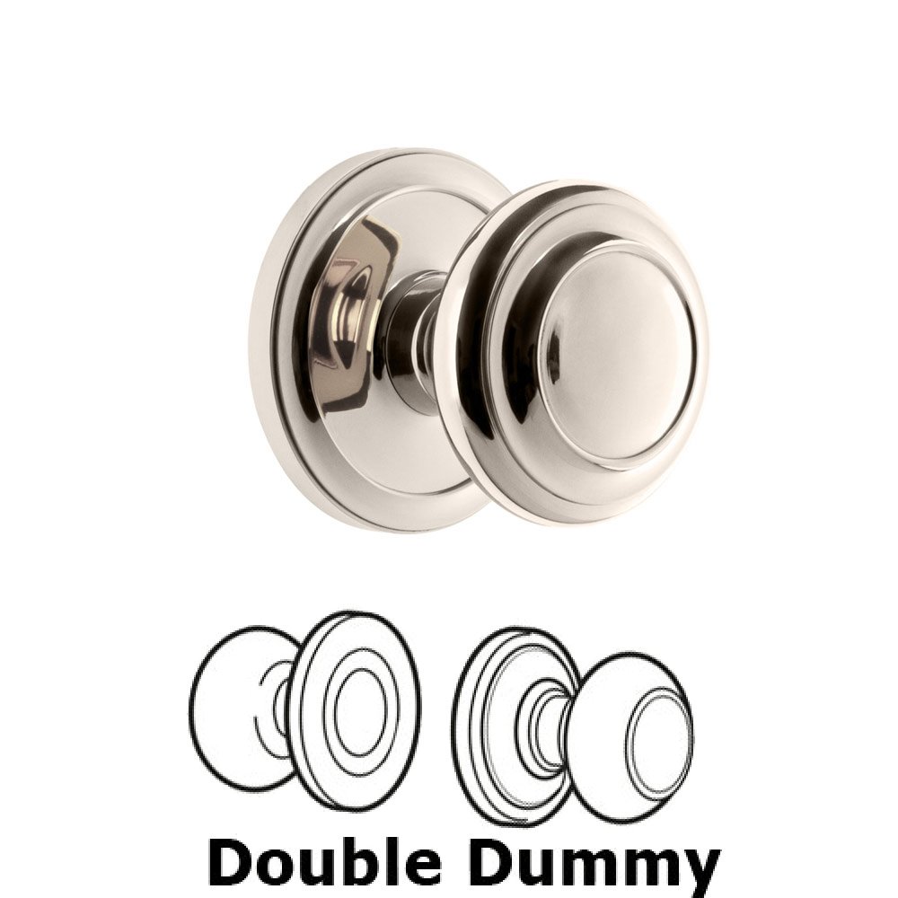 Grandeur Grandeur Circulaire Rosette Double Dummy with Circulaire Knob in Polished Nickel