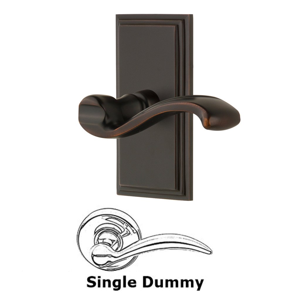 Grandeur Single Dummy Carre Plate with Portofino Left Handed Lever in Timeless Bronze
