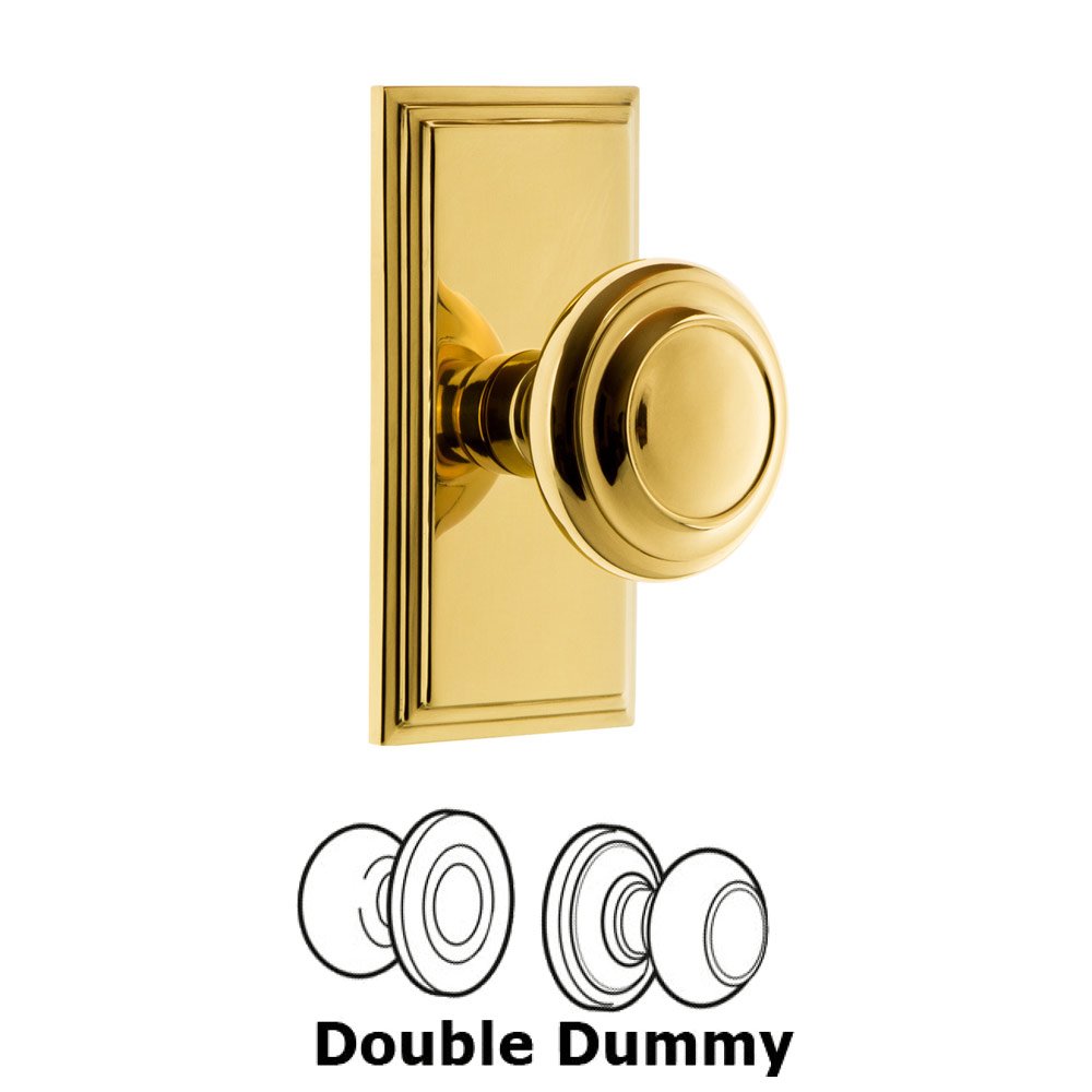 Grandeur Grandeur Carre Plate Double Dummy with Circulaire Knob in Lifetime Brass