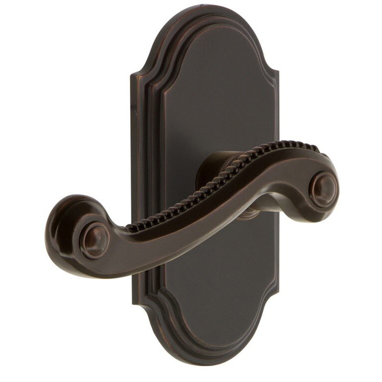 Grandeur Single Dummy Arc Plate with Left Handed Bellagio Lever in Timeless Bronze