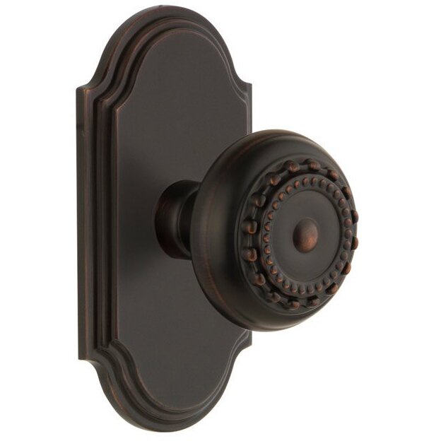 Grandeur Grandeur Arc Plate Double Dummy with Parthenon Knob in Timeless Bronze