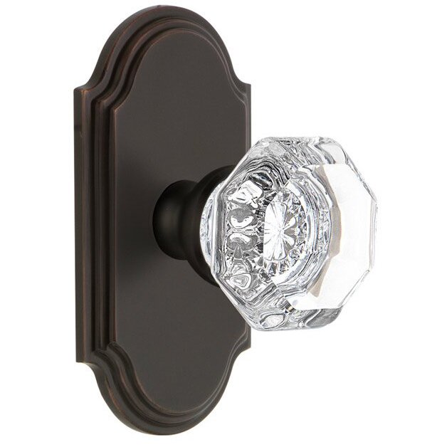 Grandeur Grandeur Arc Plate Double Dummy with Chambord Crystal Knob in Timeless Bronze