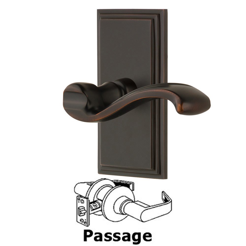 Grandeur Passage Carre Plate with Portofino Left Handed Lever in Timeless Bronze