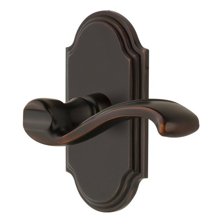 Grandeur Passage Arc Plate with Right Handed Portofino Lever in Timeless Bronze