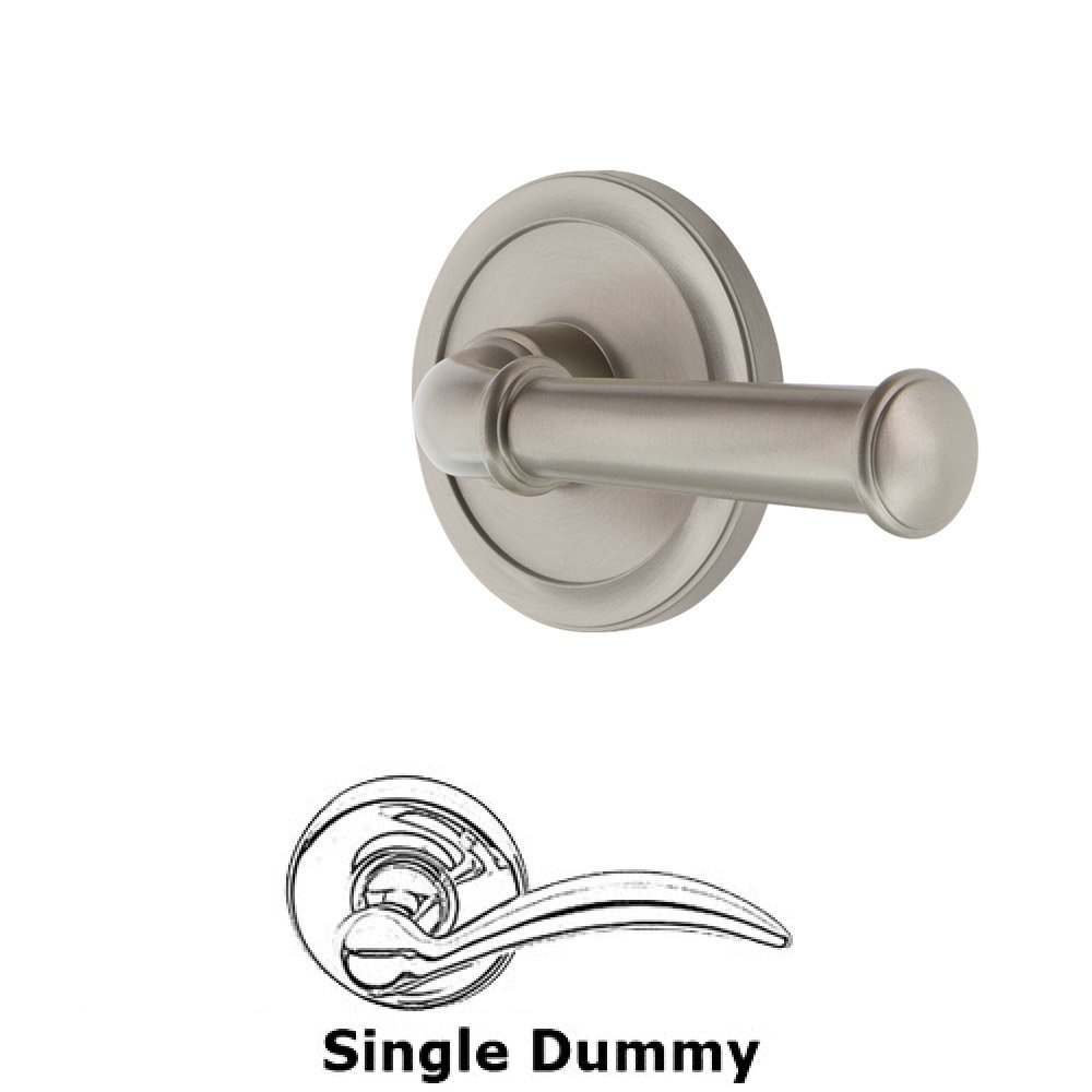 Grandeur Single Dummy Circulaire Rosette with Georgetown Right Handed Lever in Satin Nickel